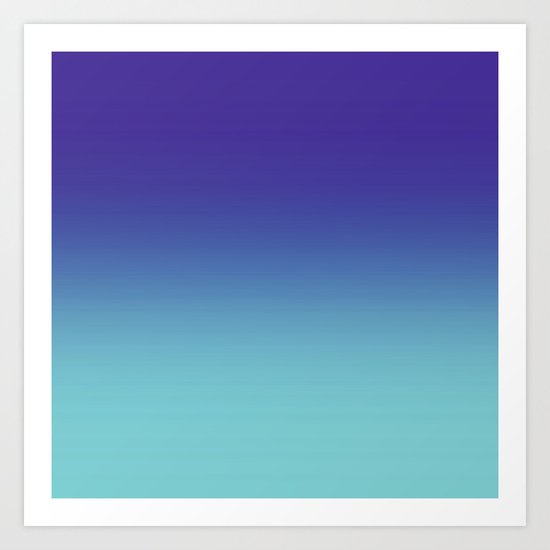 Purple Aqua Ombre Gradient Abstract Art Print By Gsallicat Society6
