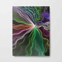 Maypole Dance Aurora String Theory # 6 Metal Print | Violet, Brightcolors, Stringtheory, Northernlights, Green, Purple, Pink, Silver White, Coral, Ribbonsofcolor 