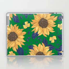 Sunflower in Green Laptop Skin