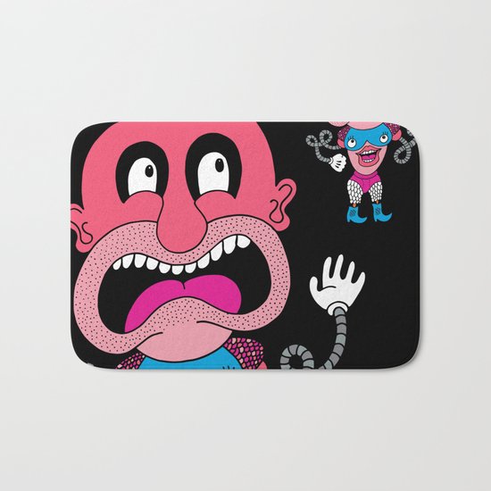 Red Face Weirdo Bath Mat