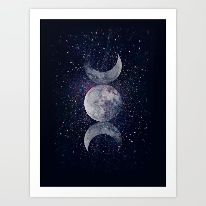Shining Lunar Symbol Art Print