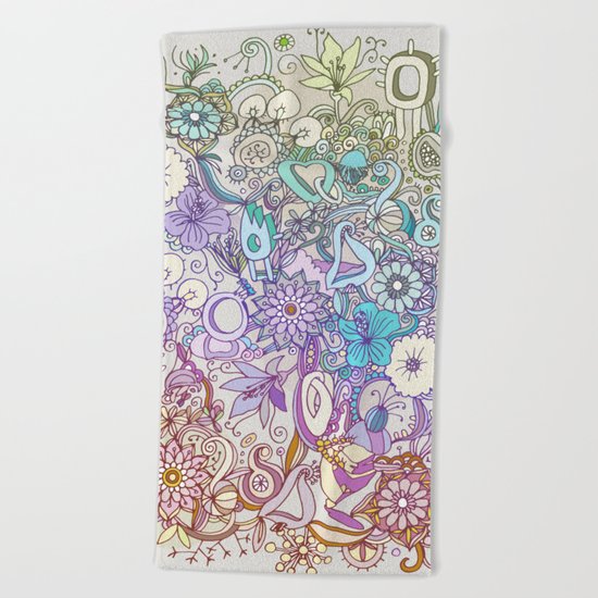 Camtric world creatures Beach Towel