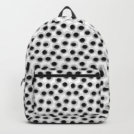 Googly eye pattern – white Backpack