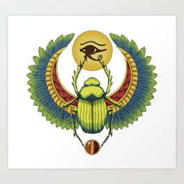 Scarab of the god Ra, Reborn Art Print