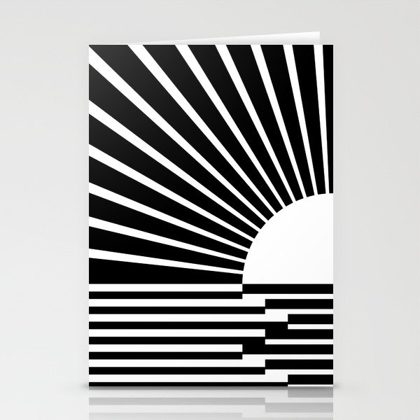 White rays Stationery Cards