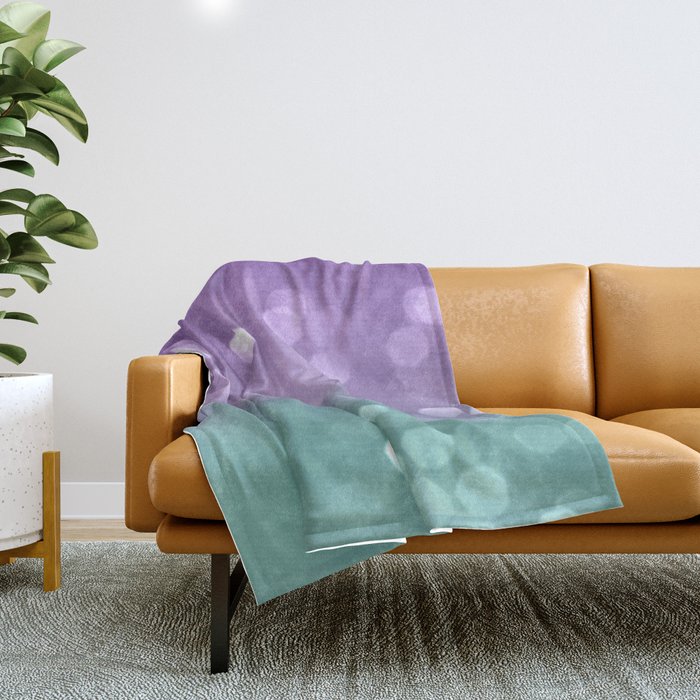 Mermaid Colored Bokeh #1 #shiny #decor #art #society6 Throw Blanket