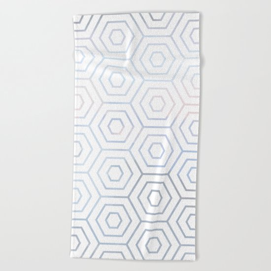 Bee Hive Pattern Blue No.2 Beach Towel