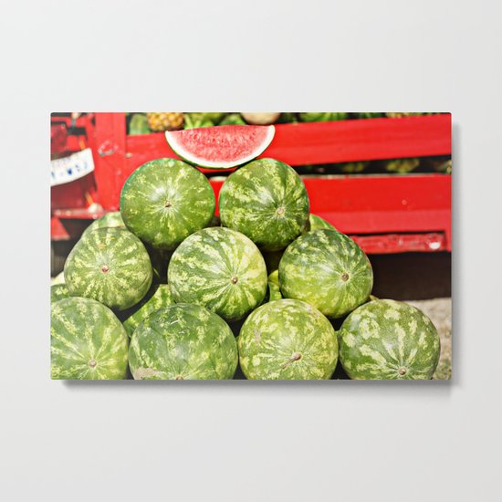 watermelon stand Metal Print