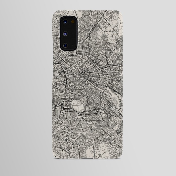 Germany, Berlin - Authentic Black and White Map Android Case