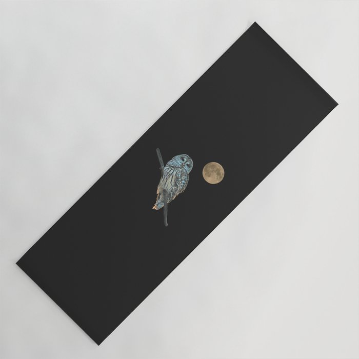 Owl, See the Moon: Barred Owl Yoga Mat
