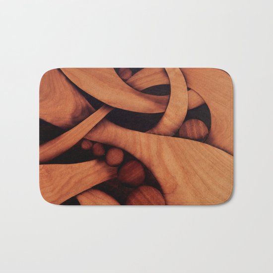 Abstract fantasy marquetry art picture Bath Mat