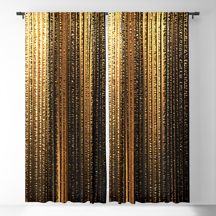 Abstract modern golden art deco sparkle pattern, luxury stripe geometry background Blackout Curtain