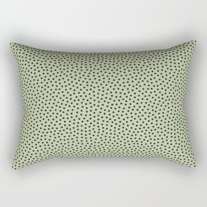 Little Dots Soft Green Rectangular Pillow