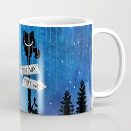 Any Road Will Get You There - Alice In Wonderland Coffee Mug | Wisdom, Night, Trees, Sky, Cheshire, Quote, Aliceinwonderland, Misty, Blue, Abstract 