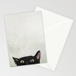 Curious Black Cat Stationery Cards