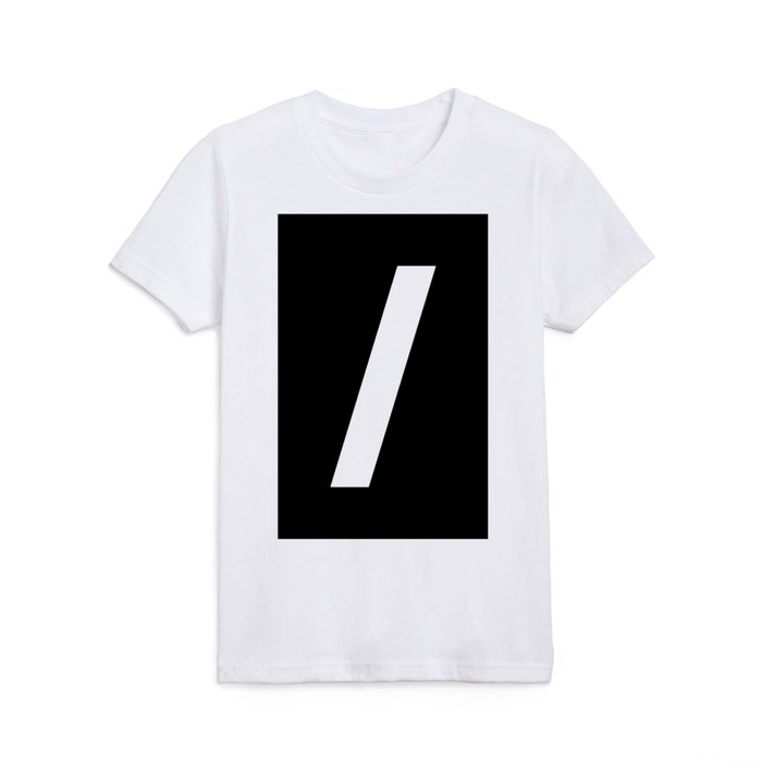 Slash Symbol (White & Black) Kids T Shirt by Vonyssa