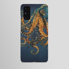 Underwater Dream IV Android Case | Gold, Dream, Abstract, Indigo, Water, Sea, Watercolor, Digital, Contemporary, Ocean 