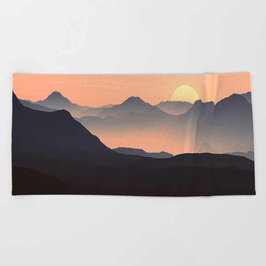 Mountains Beach Towel