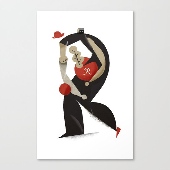 "R" Canvas Print