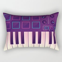Neon MIDI Controller Rectangular Pillow