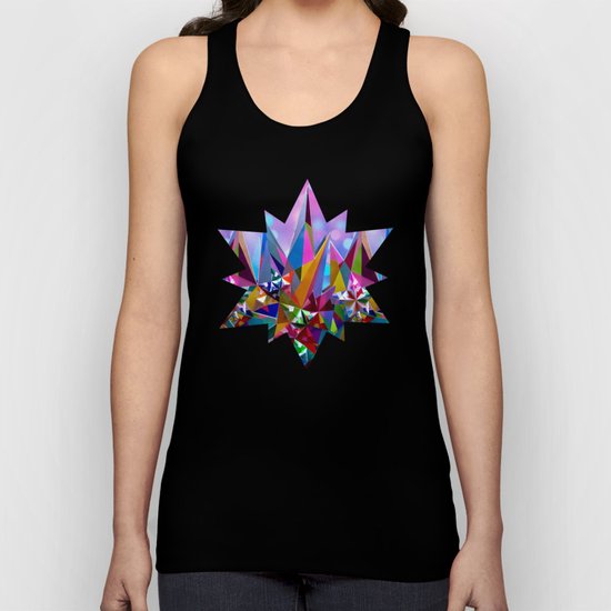 Festive colorful crystals Unisex Tank Top