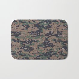 Marines Digital Camo Digicam Camouflage Military Uniform Pattern Bath Mat
