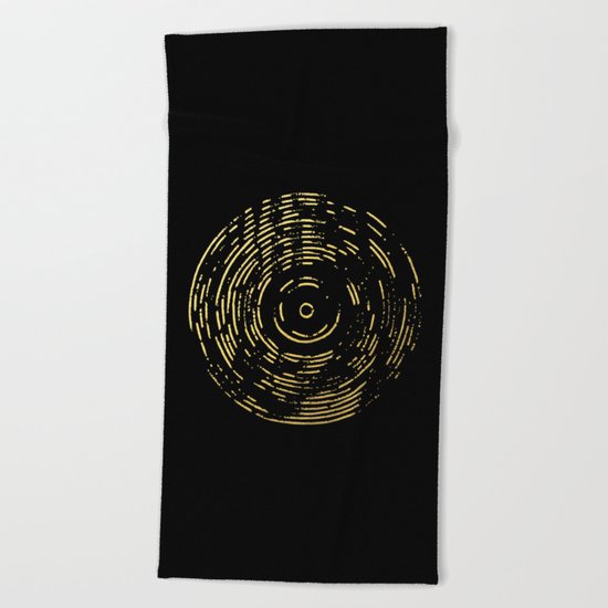 Gold Disc Beach Towel