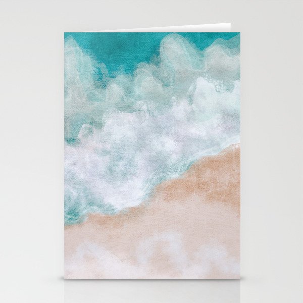 Abstract Ocean Waves Beach Stationery Cards