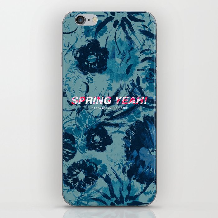 Spring Yeah! - Blue Flowers iPhone Skin