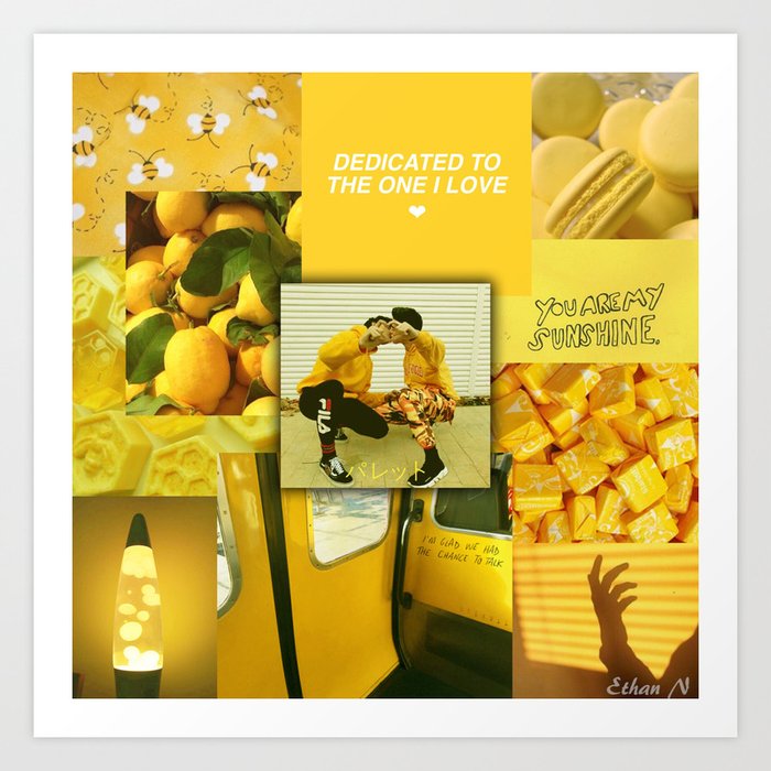 Featured image of post Yellow Aesthetic Collage Pictures / Dark daffodil yellow dupioni silk 100% silk fabric 54 | etsy.