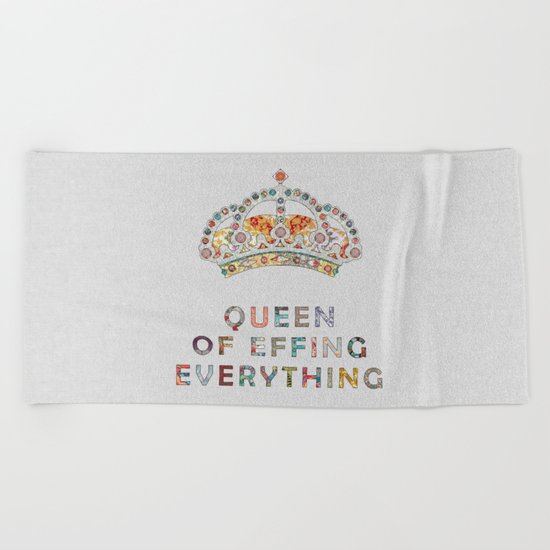 her daily motivation Beach Towel
