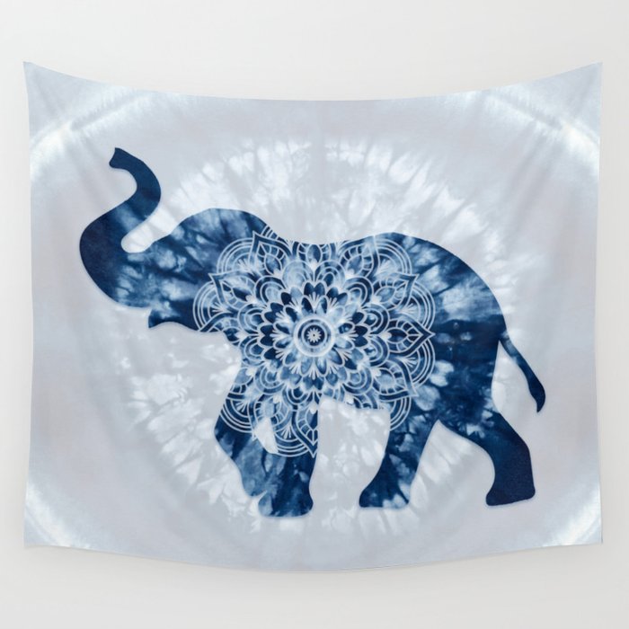 Tie dye elephant tapestry deals