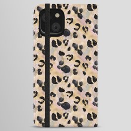Pretty Leopard Animal Print Pattern iPhone Wallet Case