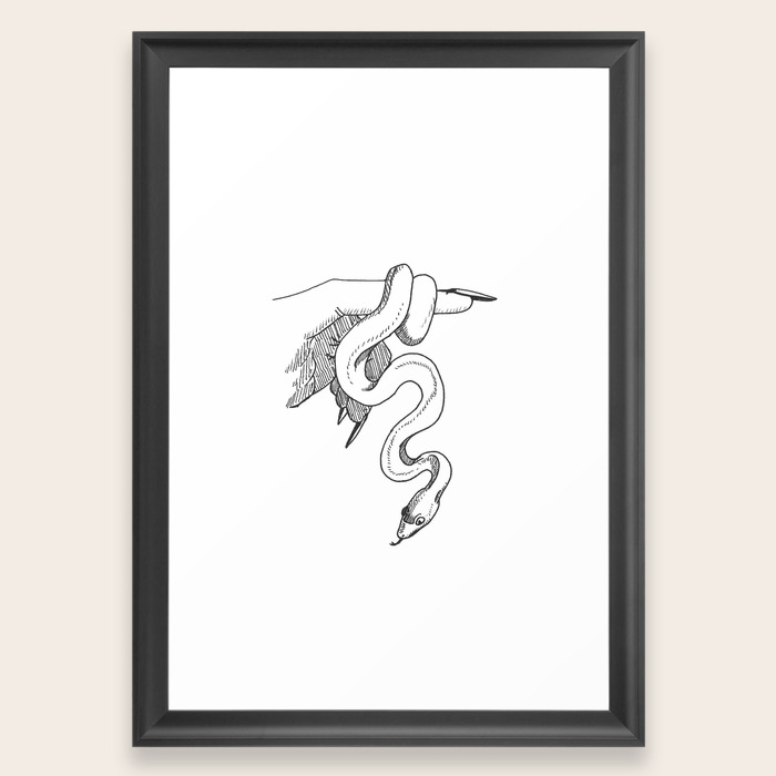 Leucistic Rainbow Boa White Snake Framed Art Print By