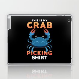 This Is My Crab Picking Shirt Laptop Skin