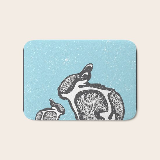 2 Rabbits Bath Mat