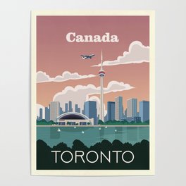 Vintage travel poster-Canada-Toronto. Poster