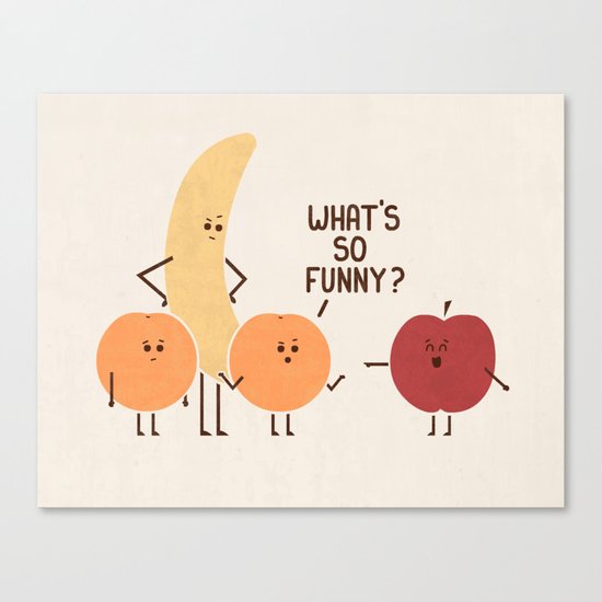 Silly Apple Canvas Print