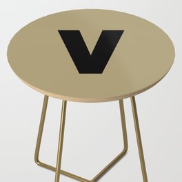 letter V (Black & Sand) Side Table
