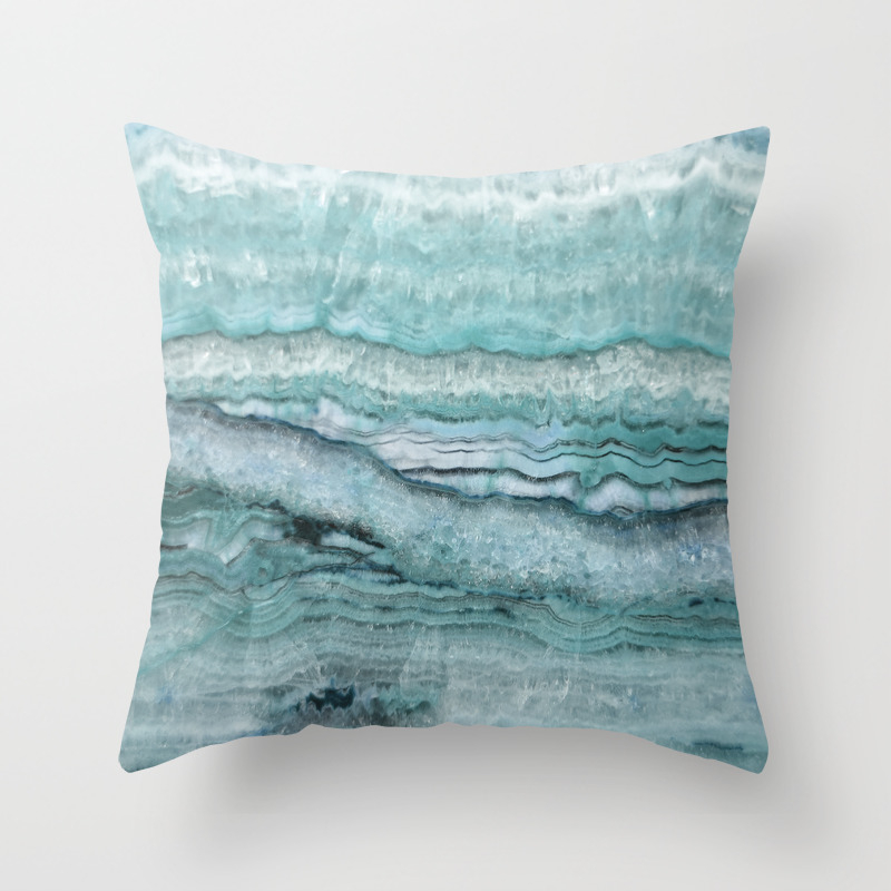 Mystic Stone Aqua Teal Throw Pillow By Lisaargyropoulos Society6 Mystic Stone Aqua Teal Throw Pillow By
