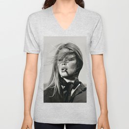Brigitte Bardot Poster,Wall Art, Art Print, Cavans Print V Neck T Shirt