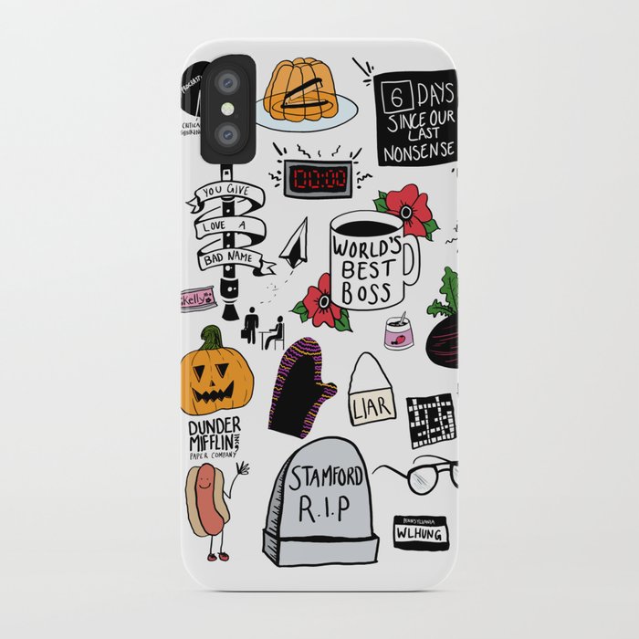 the office doodles iphone case