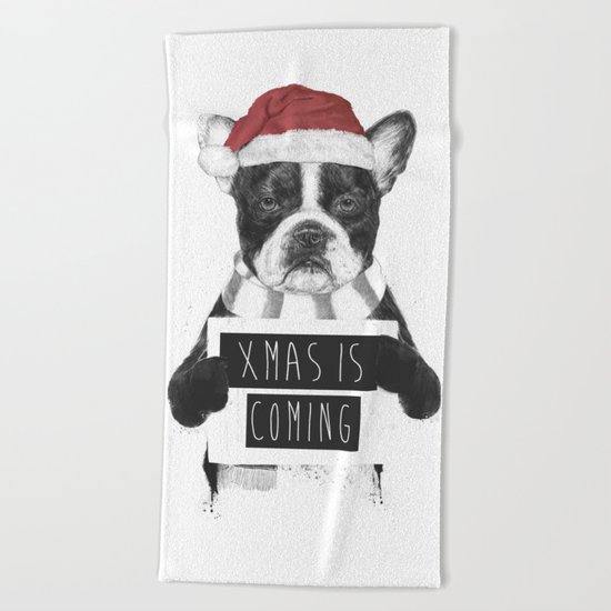 Xmas is coming Beach Towel