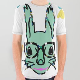 Bunny Wabbit Hearts All Over Graphic Tee