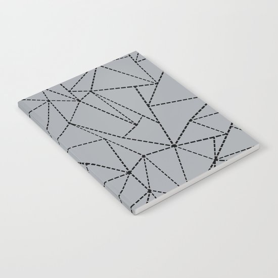 Ab Dotted Lines B on Grey Notebook