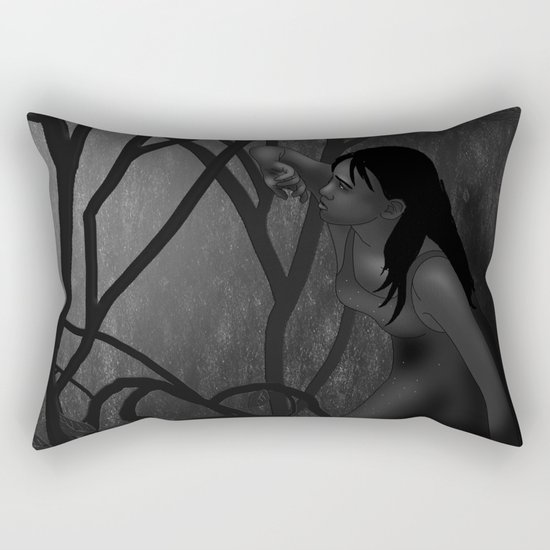 Hiding From the Rain Rectangular Pillow