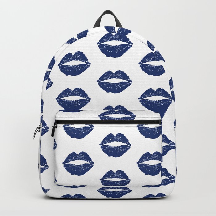 Navy Lips Backpack