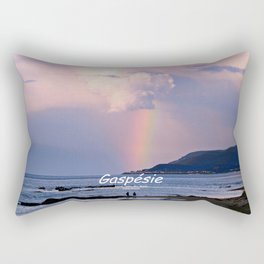 Rainbow on the Coast Rectangular Pillow