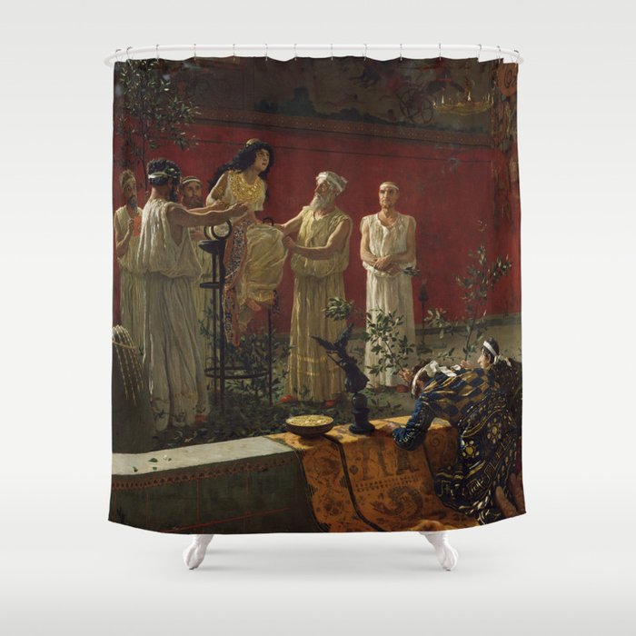"The Oracle," Camillo Miola, 1880 Shower Curtain