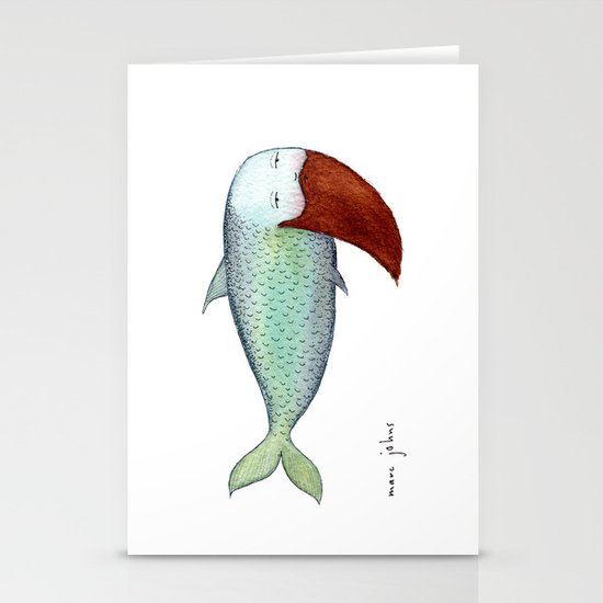 fish with beard Stationery Cards